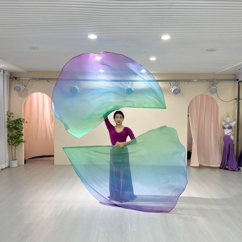 2pcs Worship Flags for Dance Church Praise - Semicircle Angel