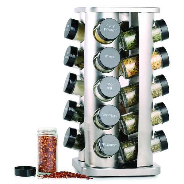 Orii 20 Jar Spice Rack with Spices Included - Revolving