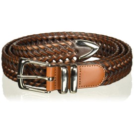 Portfolio Braided Belt With Genuine Leather (Sizes 30-54 Inches), Luggage, 40
