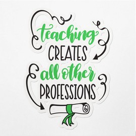 Decal Stickers of Teaching Premium Indoor (No Waterproof) Vinyl Decal Stickers for Laptop Phone Accessory Helmet Car Window Mug Tuber Cup Door Wall Decoration - USCVER3c9685aBL0124