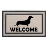 Outdoor Indoor Doormat 18" x 30" Gray/Beige/Black Rubber Backed Door