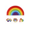 Coogam Wooden Rainbow Stacker Nesting Puzzle Blocks - Tunnel Stacking
