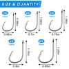 Circle Hooks Saltwater Fishing Hooks Set,110pcs Inline Octopus Circle Hooks