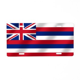 CafePress Hawaii State Flag Aluminum License Plate, Front License Plate, Vanity Tag