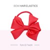Basic Sense School Bow Hair Clips and Elastic Plain &