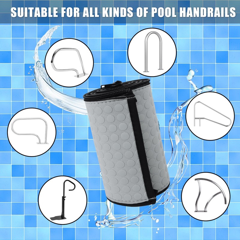 Kakolvan Swimming Pool Handrail Cover, Non-Slip Railing Handle Grip Covers