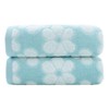 Pidada Hand Towels Set of 2 Floral Pattern 100% Cotton