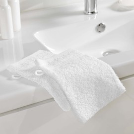 Douceur d'Intérieur, 2 Washcloths 15 x 21 cm White 100% Cotton Tendresse