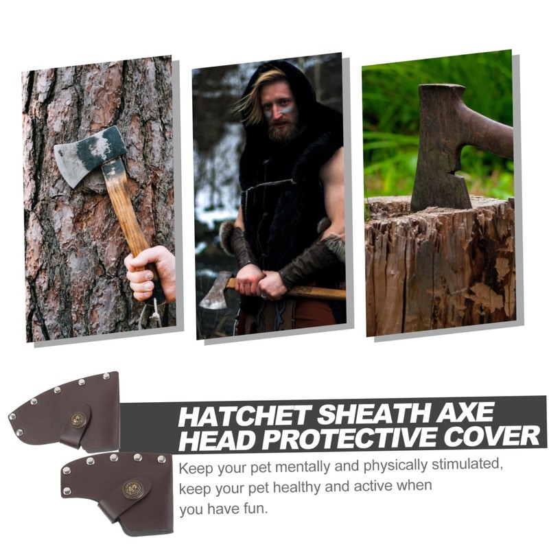 Levemolo Leather Axe Sheath Camp Axe Head Protector Easy Snap