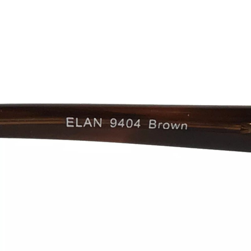 Elan 9404 Brown Eyeglasses Frames Rectangular Half Rim Crystals 53-18-135