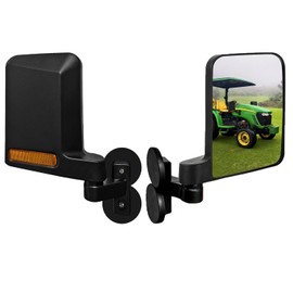 Omgro Universal Magnetic Tractor Mirrors, Strong Magnetic Tractor Side Mirrors Compatible with Kubota Mahindra John Deere Tractor Accessories