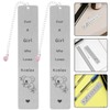 Gatuida 4pcs Cute Animal Metal Bookmarks Set Elegant Stainless Steel