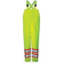 Viking Open Road 150 Denier Trilobal Rip-Stop Hi-Vis Safety Rain Bib Pants with 2" Vi-brance Reflective Tape over 4" Contrasting Tape