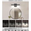 Joossnwell Black Bathroom Vanity Light Fixtures Dimmable 5CCT LED Bathroom