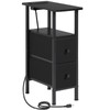 LOAKEKEL Narrow End Table Living Room with Charging Station, Skinny