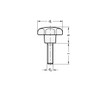 Ganter Standard Star Handle Screws GN 6336.4 Matte, Pack of
