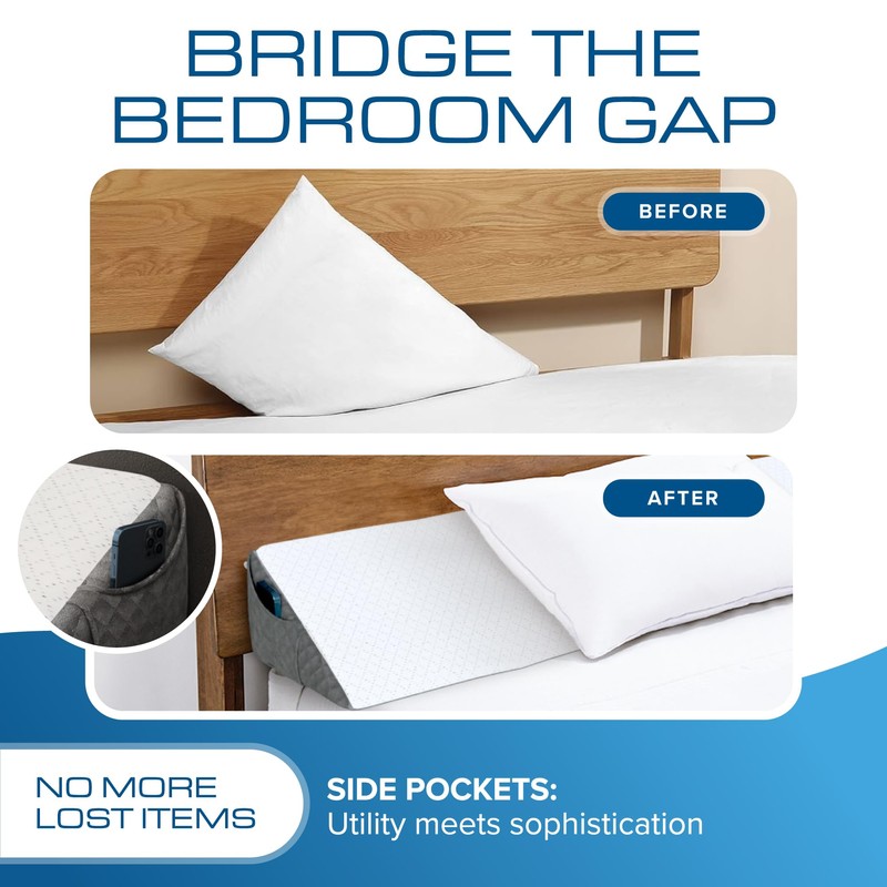 K?lbs K?lbs Bed Wedge Headboard Pillow, Flippable 2 Sided, Instantly