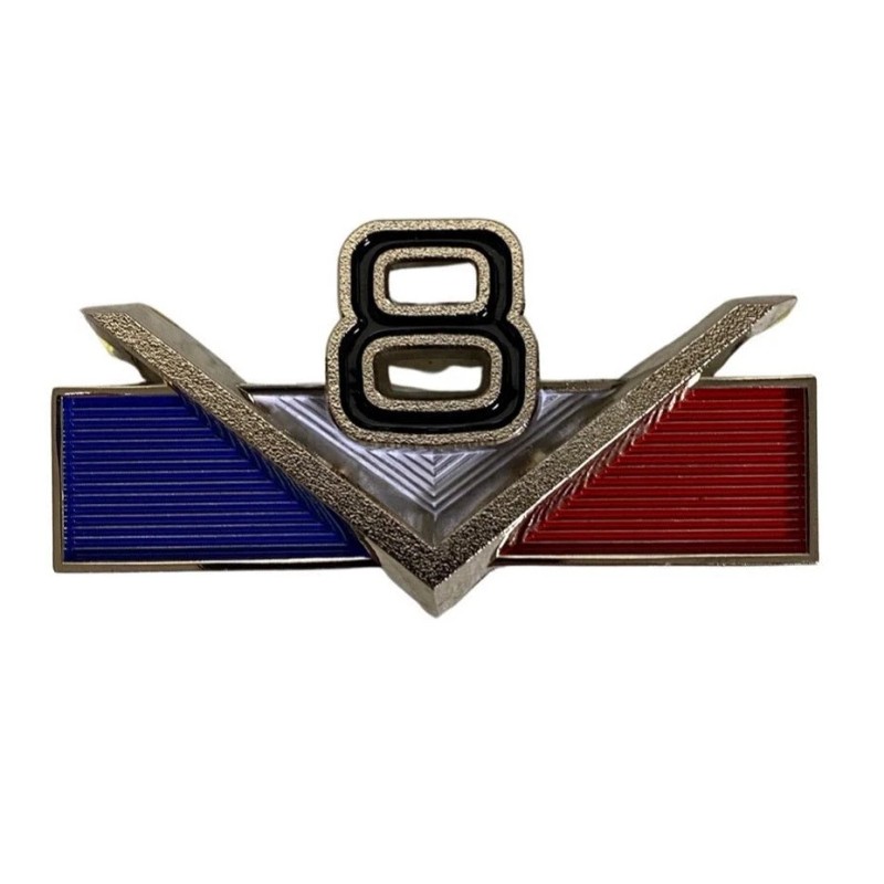 JeepsterMan "V8" Emblem for the 304, 1972-1973, Jeep Commando C104