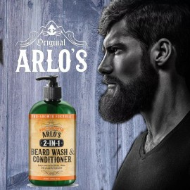 Arlo's 2-in-1 Beard Wash and Conditioner 12 oz. - Pro Growth Formula (2-PACK)
