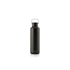 EQUA Timeless Insulated Water Bottle, Double Walled Stainless Steel, 24 Hours Cold or Up to 12 Hours Hot, BPA Free, Leak-Proof, Durable, Multifunctional (Dark, 600ml)