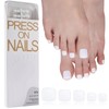 Bellelfin Press on Toenails for Women Matte White Toenails Press