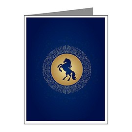 Truly Teague Note Cards (10 Pack) Horse on Dark Blue Field
