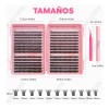 640 Kit Extension De Pestañas Maquillaje Completo Diy 9-16mm
