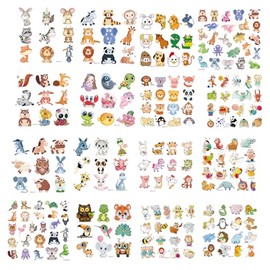 VERKSTAD16 Sheets Temporary Tattoos for Kids, 250+ Mixed Styles Waterproof Realistic Fake Tattoos Stickers Set for Girls and Boys, Animals Tattoos for Kids Birthday Party Christmas Gifts