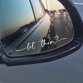 3X Let Them Mental Health Awareness Rearview Mirror Sticker, Self Love Stickers for Cars, Stickers For Women, Funny Car Stickers, Car Stickers And Decals
