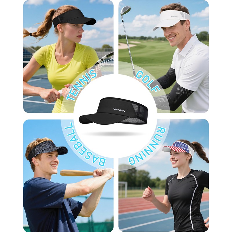Sports Sun Visor Hats for Women Men Lightweight Breathable Cooling