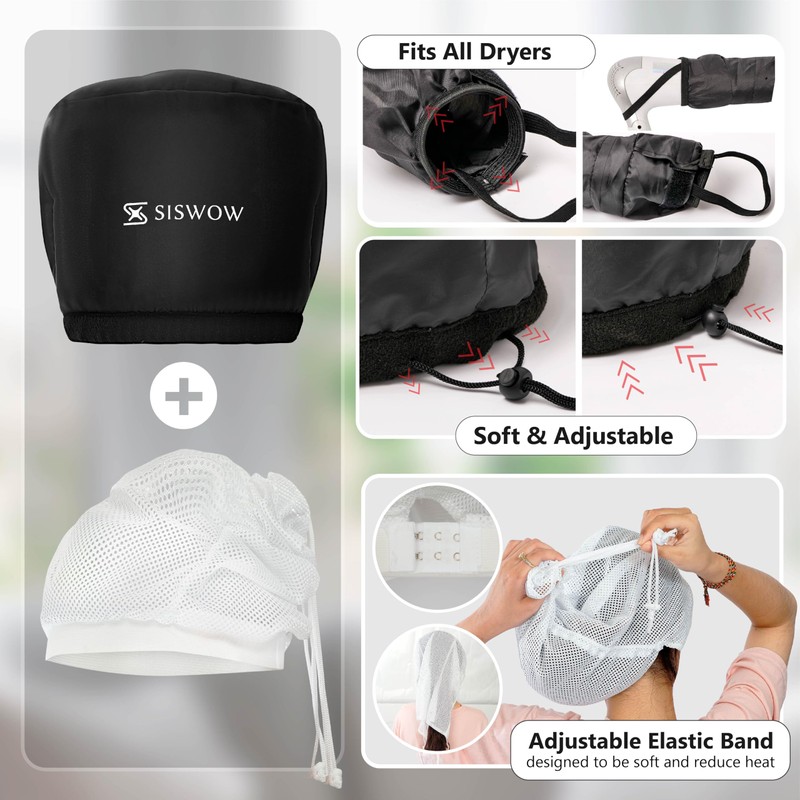 Net Plopping Cap for Drying Curly Hair - Hair Dryer