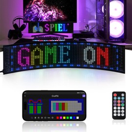XAXVSTS Programmable LED Scroll Sign Dislplay, 47.5 x 12 cm, LED Scoreboard with Bluetooth App and Remote Control, LED Light Sign, USB 5V, Versatile for Car, Truck, Advertising & Party Decoration