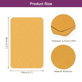 MECCANIXITY 24Pcs Metal Business Card Blanks,1/64" Thick 3.4x2" Multicolor Aluminum Laser Engraving Materials Unique Cards for DIY Name Cards,Credit,Luggage Tags