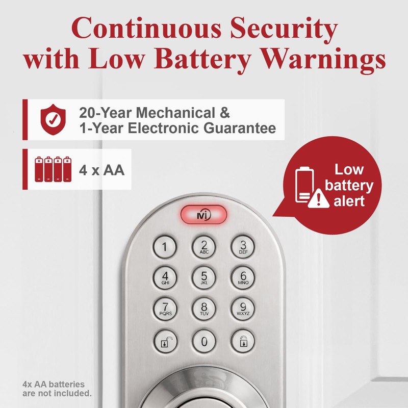 Keyless Entry Keypad Door Lock - Upgraded Smart Electronic Digital