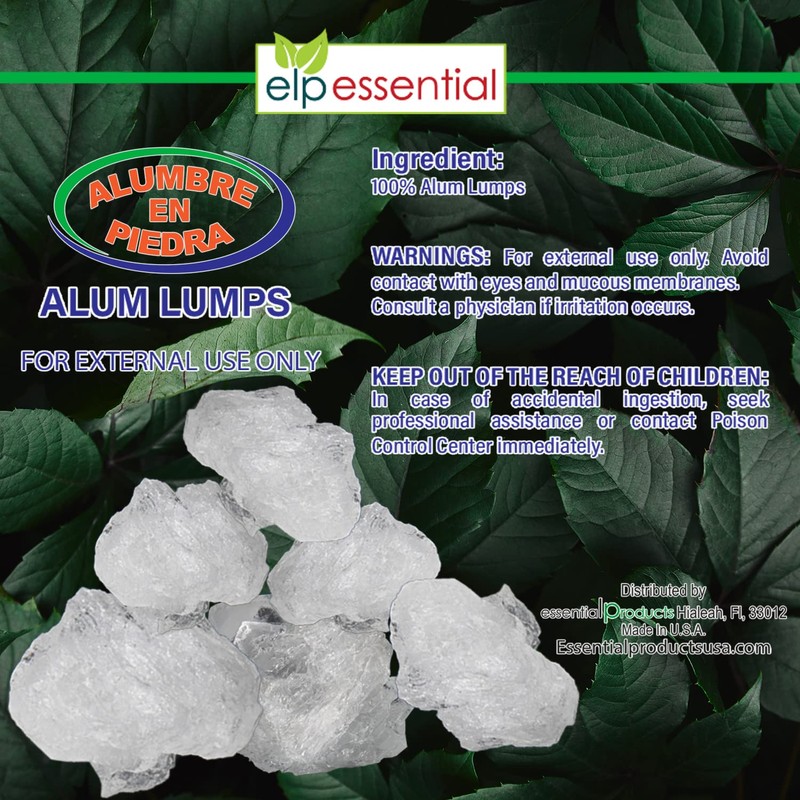 ELP ESSENTIAL Alumbre en Piedra Alum Lumps 2 oz