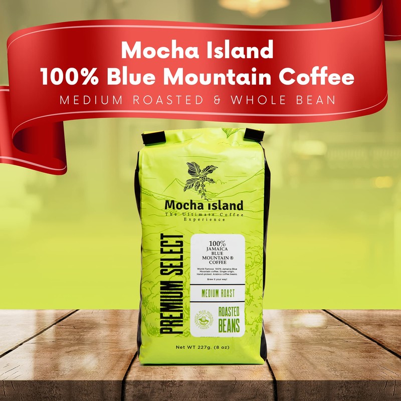 Mocha Island Blue Mountain Coffee from Jamaica Medium Roast Whole