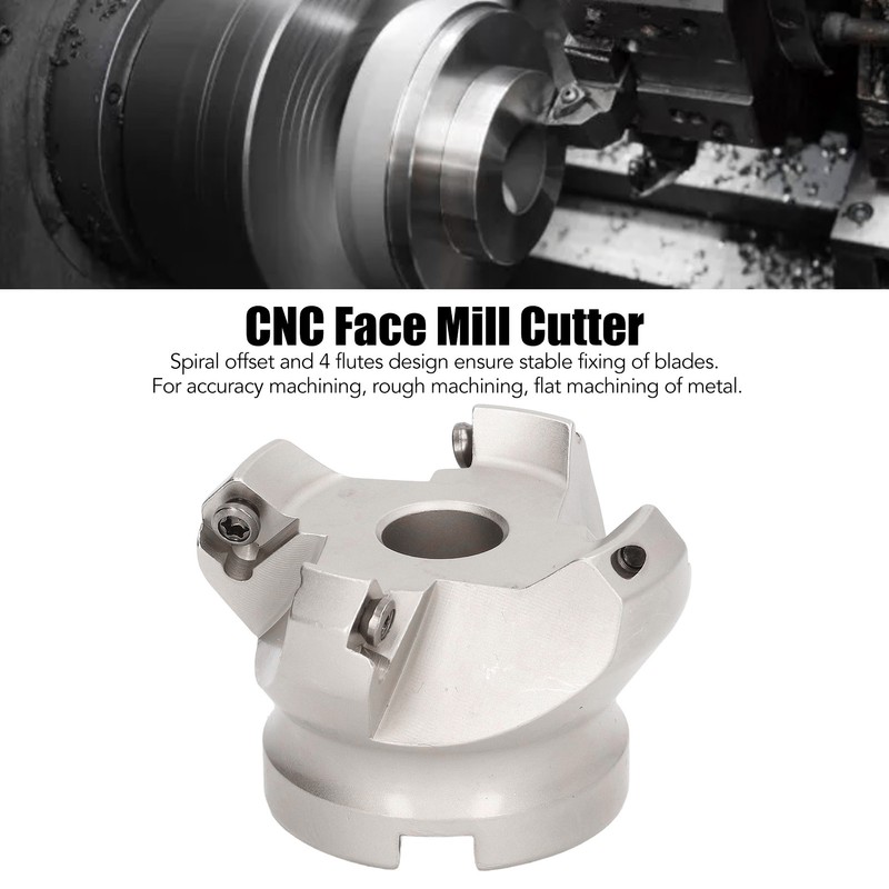 Face Mill CNC Milling Cutter 4 Flutes Lathe Cutting Tool