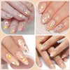 YALOJE 5D Embossed Nail Stickers, Bohemian Style Sun Moon Flower