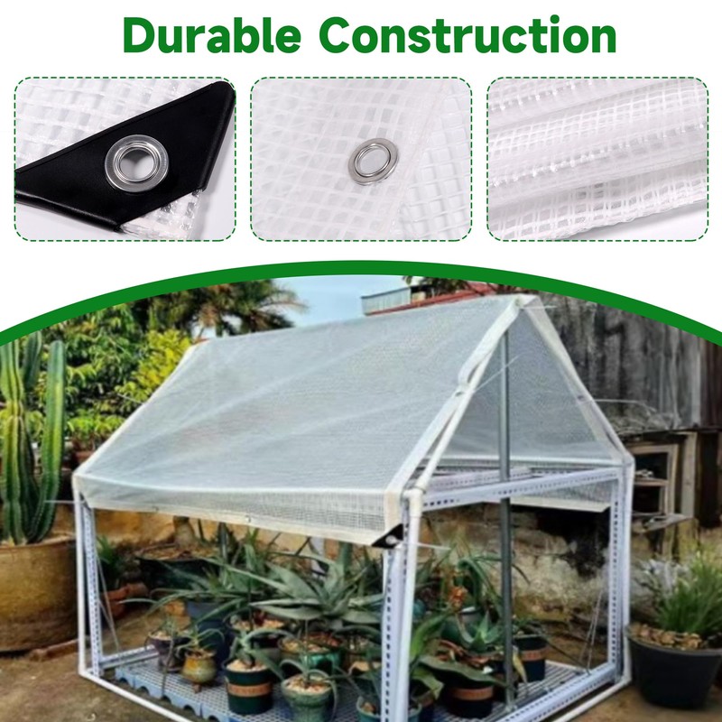 Clear Greenhouse Plastic Covering, 16Mil Thickness Heavy Duty Clear tarp