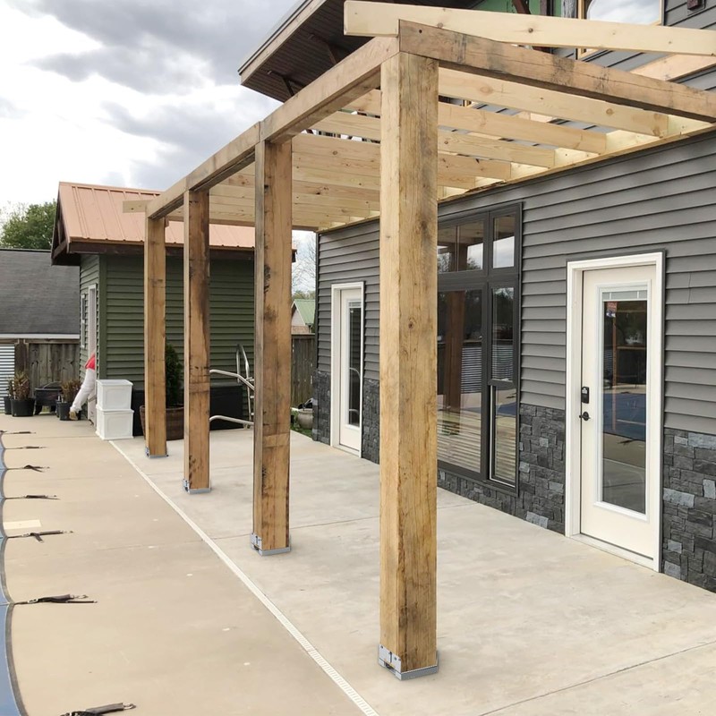 6 pcs 6x6 Galvanized Post Base for Concrete, Post Deck