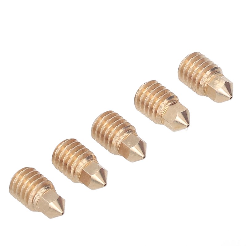 5Pcs 3D Printer Brass Nozzles Tight Connection Heat Resistant 500℃