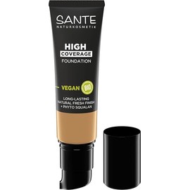 Sante Naturkosmetik SANTE Naturkosmetik High Coverage Natural Foundation 04 Cool Beige, vegane Grundierung mit Bio-Peptiden, mit hoher Deckkraft und einem nat??rlichen Finish, pflegende und nachhaltige Formel, 25 ml