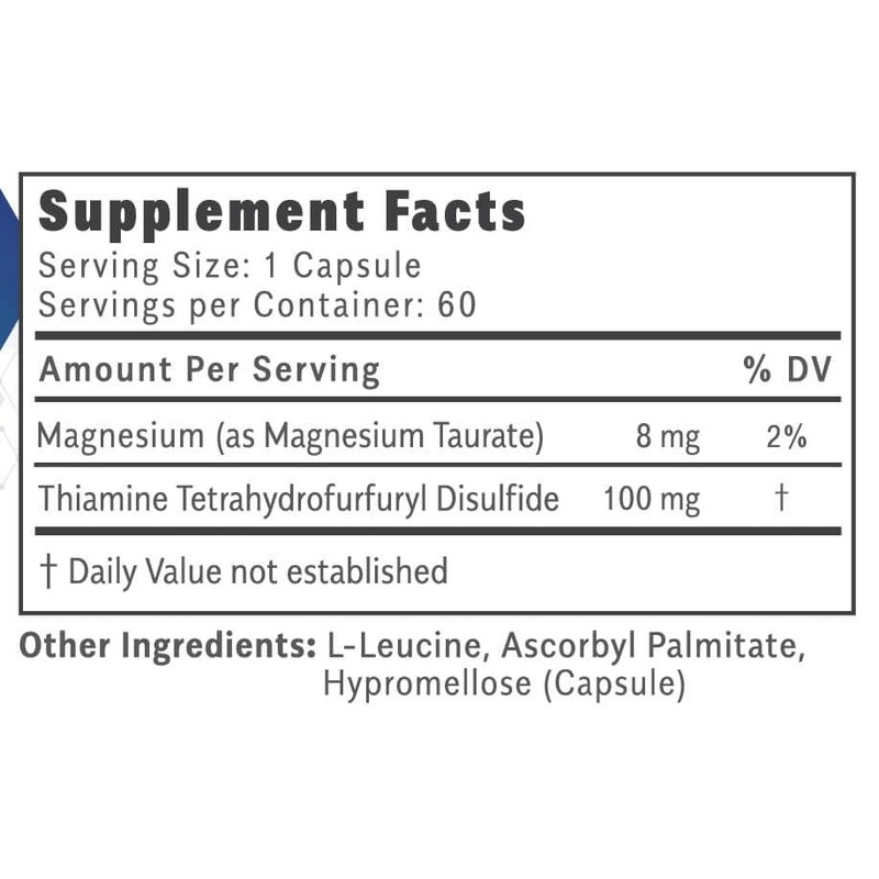 Objective Nutrients Thiamax Vitamin B1 (Thiamine TTFD), The Original, No