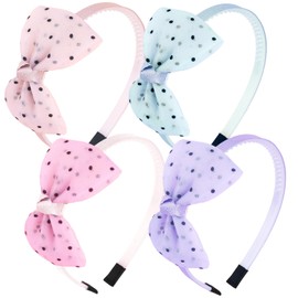 Jaciya Bow Headbands for Women Polka Dot Hairbands Girls Headband with Bow