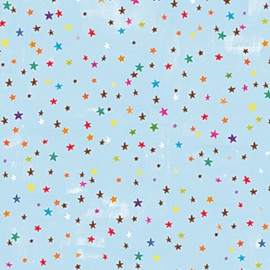 Glick Four Sheets of Baby Blue Stars Tissue Paper, Each Sheet 750mm x 500mm Tissue Paper Blue Stars, Pale Blue Stars Tissue Paper for Gift Wrapping, Birthday Blue Stars Tissue Paper