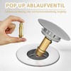 Alethron Pop Up Drain Valve, Pack of 3 Sink Plugs,