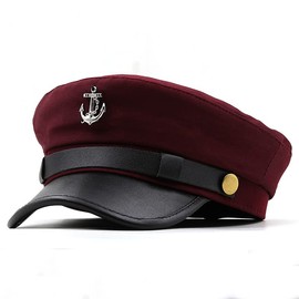 GRNUS Newsboy Cap for Women Casual Beret Hat Military Sailor Captain Cap Vintage Painter Fiddler Hat Ivy Peaked Flat Cap (Wine Red)