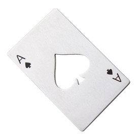 TOPTIE 6 PCS Ace Poker Bottle Openers, Stainless Steel Beer Openers, Wedding Groomsmen Gift