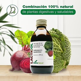 Lacticol Probioticos Mujer y Hombre - Elaborado con Ingredientes Naturales Enzimas Digestivas y Probioticos Vivos 200ml