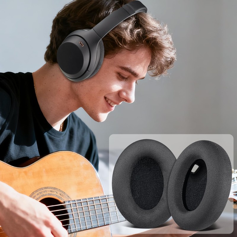 SOULWIT Micro Suede Earpads for Sony WH-1000XM4 Headphones, Ear Pads
